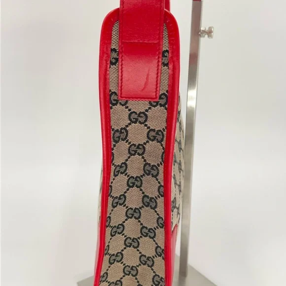 Gucci Vintage GG Canvas Shoulder Bag Very Good Condition!